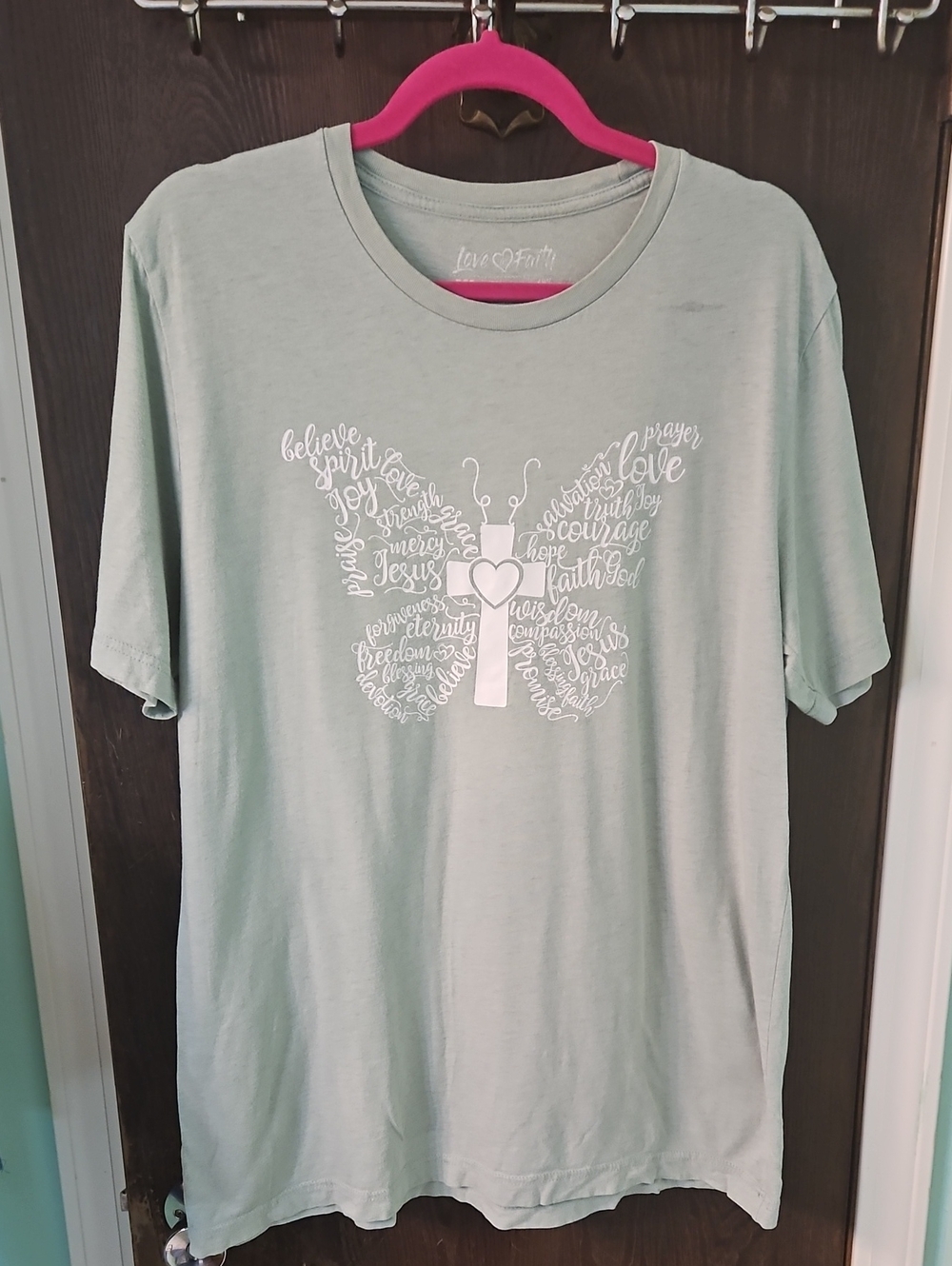 Women's Short Sleeveinspirational  Tee - Light Green